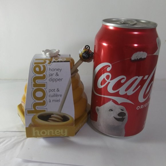 NEW BPA free  small cute honey jar  W/ bee dipper - Picture 8 of 15